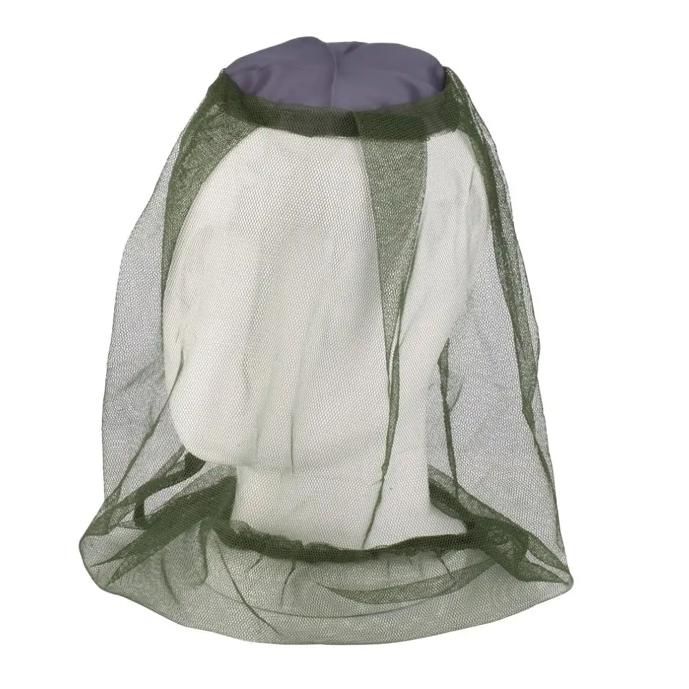 Nylon Fishing Anti-mosquito Hat Net Outdoor Head Face Fishing Net Anti-bee Cover cappello traspirante maschera da uomo a prova di morso insetto S1C1