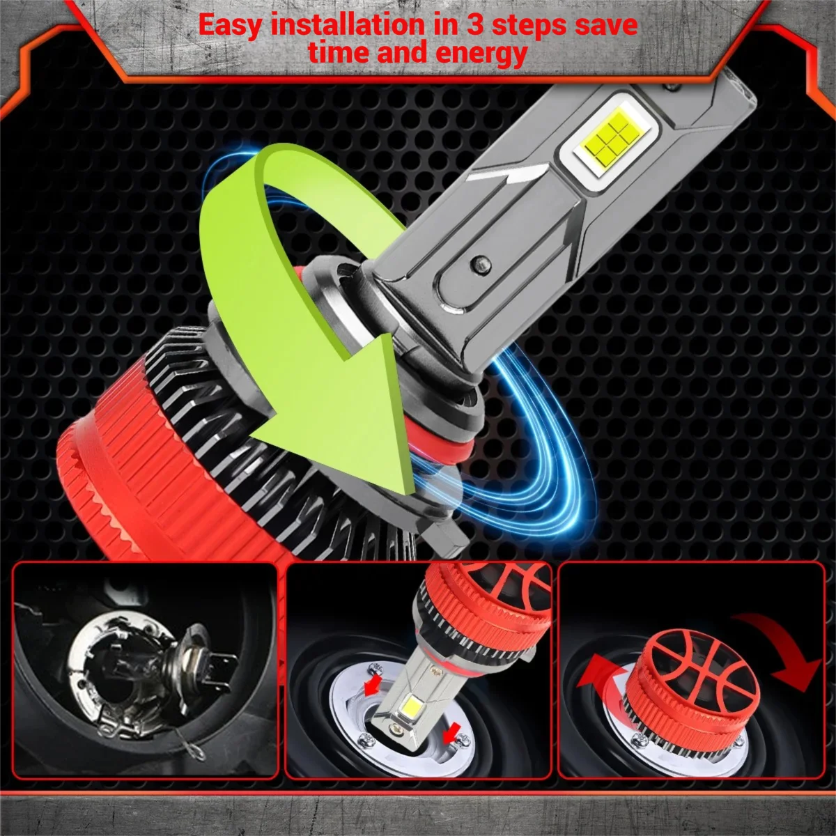 2 قطعة LED المصابيح الأمامية H7 LED Canbus مصابيح 80000LM H4 H1 H11 9005 HB3 9006 HB4 عالية منخفضة شعاع سيارة DRL لسيارات BMW مرسيدس أودي