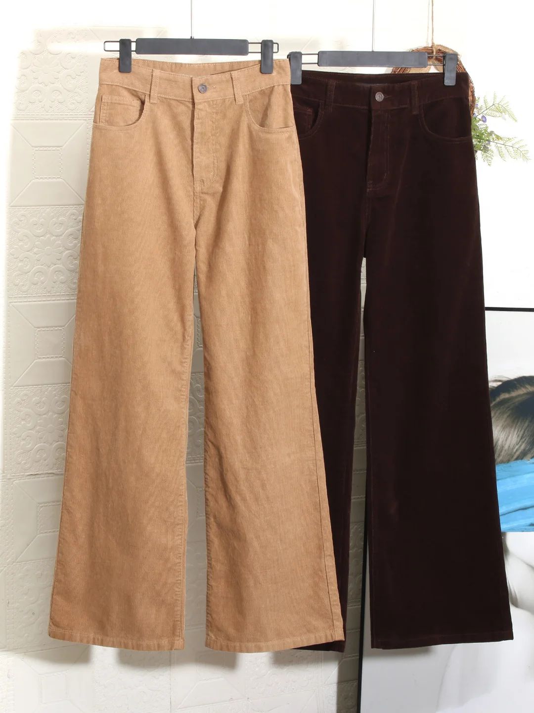 

High Waist Cotton Corduroy Wide Leg Pants Casual Pants Quali Material 00% Cotton Versatile High Faion Sensation