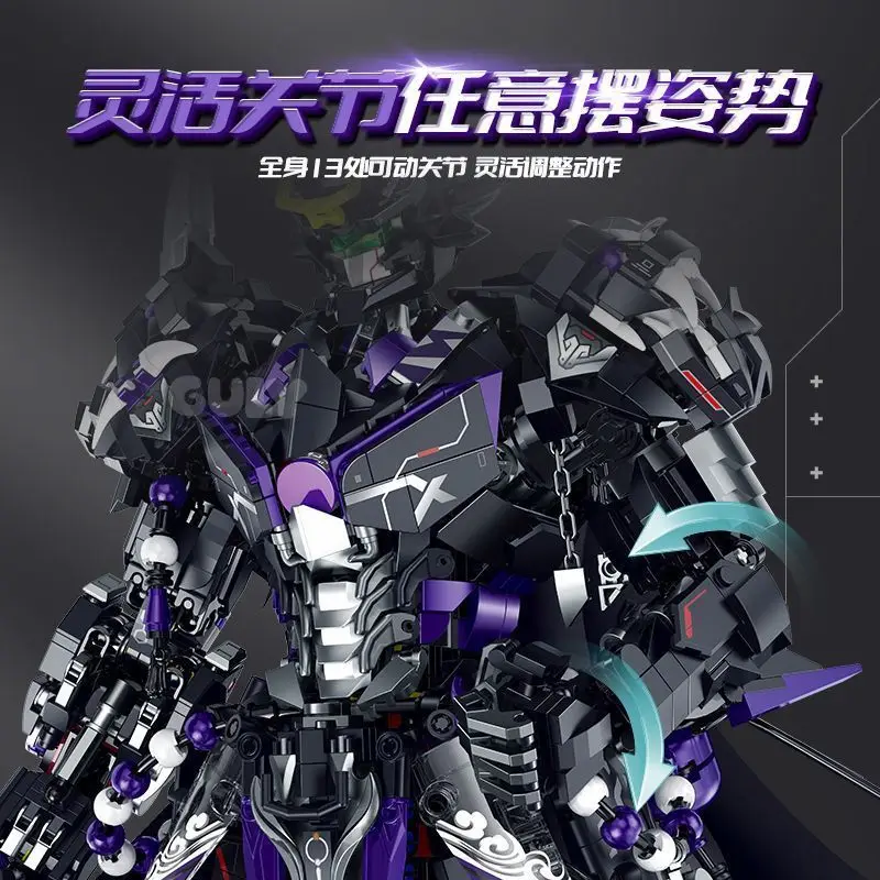 Schwarzer Mythos Wu Kong Hohe Helligkeit Gott Mech Baustein Hoher Schwierigkeitsgrad Zusammenbau Modell Ornament Roboter Spielzeug Geschenk für Kinder