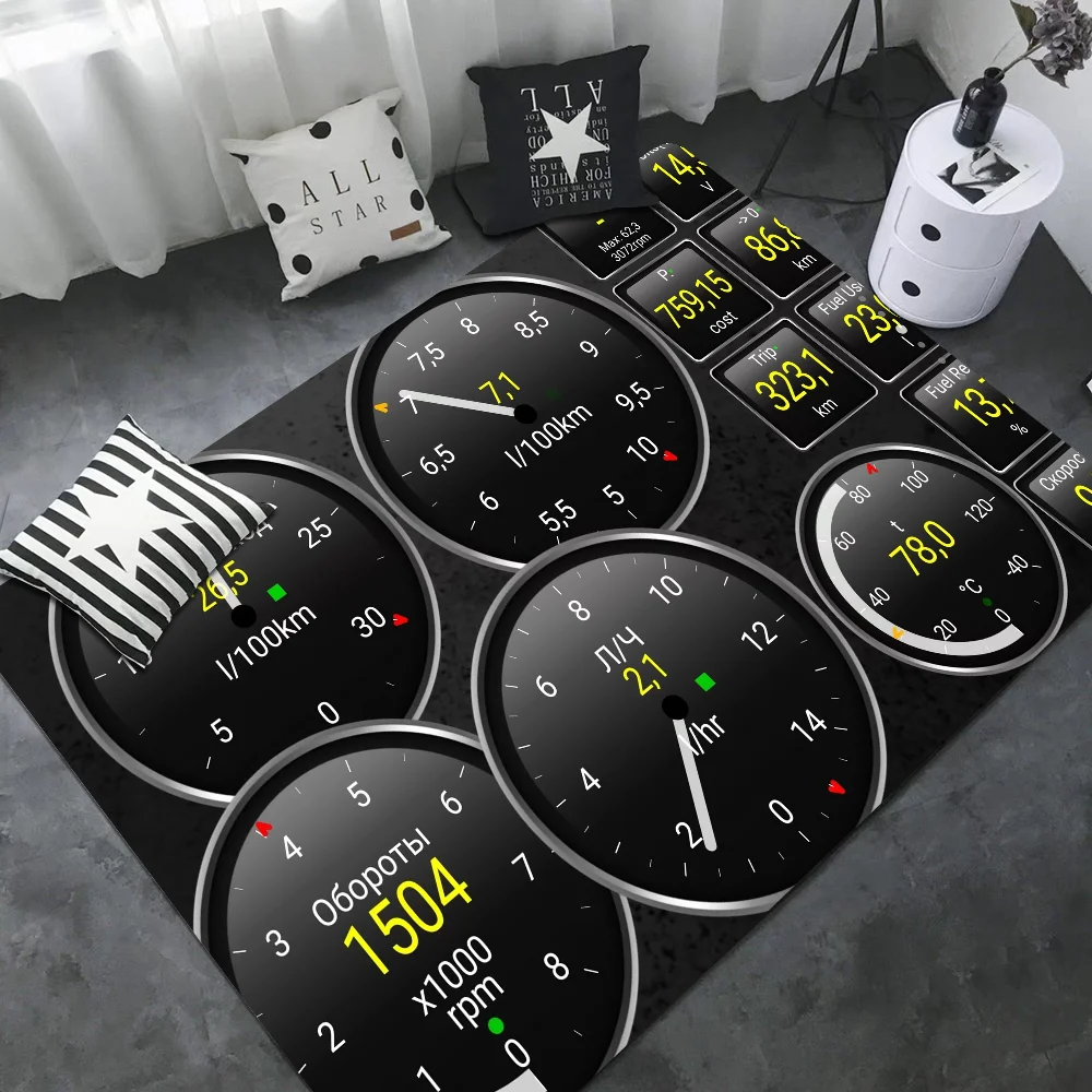 Fighter Aircraft Control Cockpit Cabin Floor Mat Floor Mat Non-Slip Laundry Room Mat Laundry Decor Balcony Child Living Room