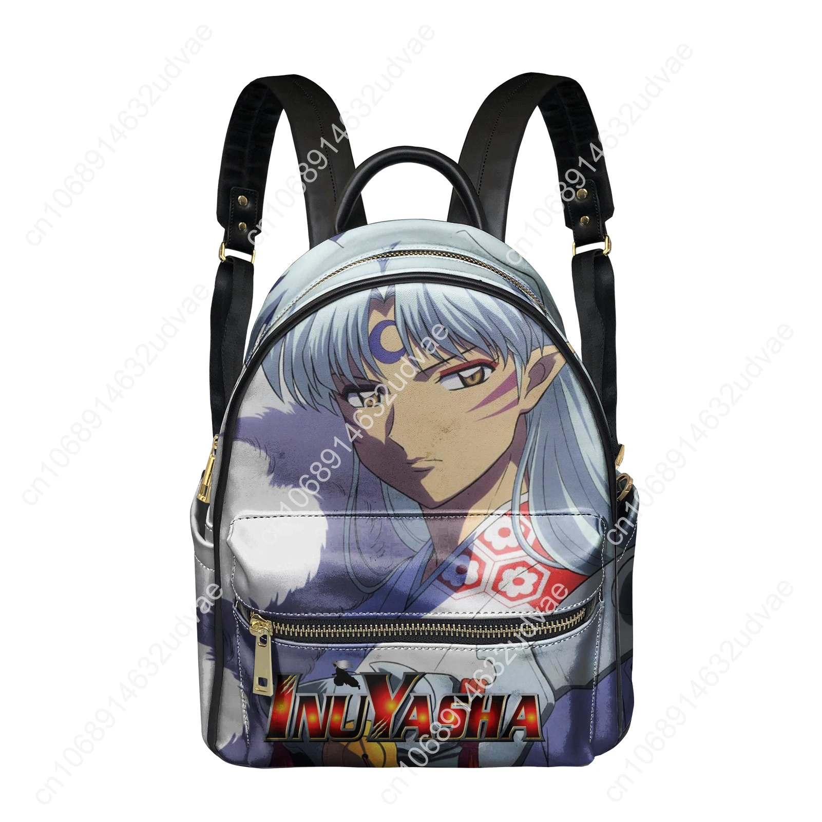 Inuyasha Sesshomaru Backpack Womens Men Knapsack Personalized Text Image Double Shoulder Bag Business Rucksack Gift Daypack