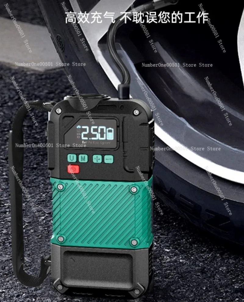 

B-01 Portable Wireless Car Tire Inflator Jump Starter with Pressure Gauge