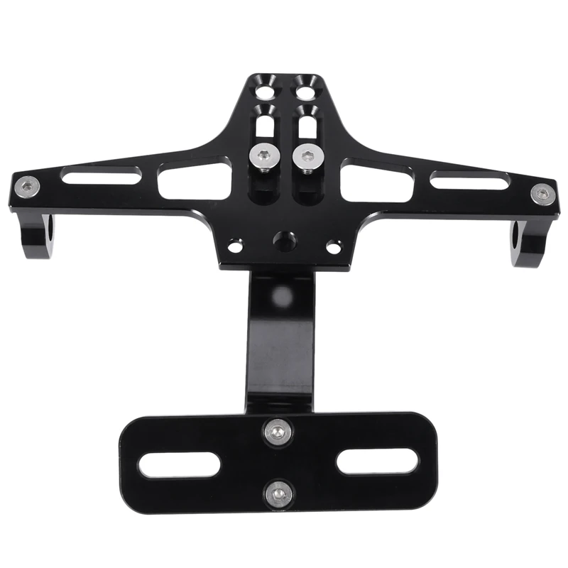 3X Cnc Frame Motorcycle License Number Plate Holder Bracket With Led Light Adjustable For Yamaha Bws R25 R3 Mt03 Msx