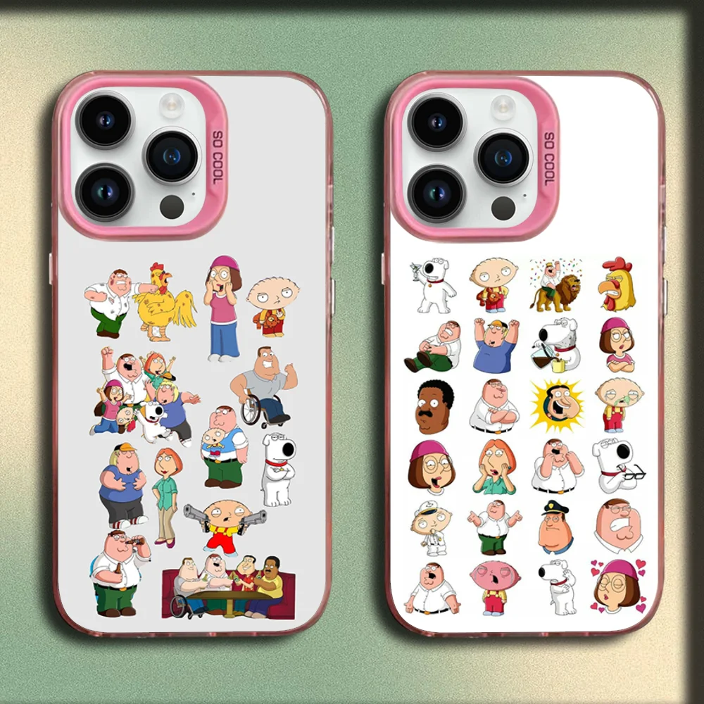 

Peter F-Family G-Guy Phone Case For iPhone 16,15,14,13,12,11,Mini,Pro,SE,MAX Pink Matte Silicone Cover