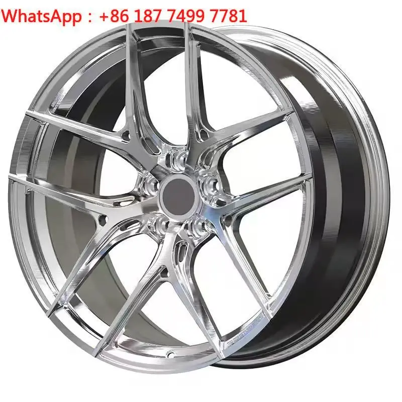 

Customize Forged Aluminium Alloy Chrome Brushed Silver Hyper Black Five Hole Deep Dish Wheel for