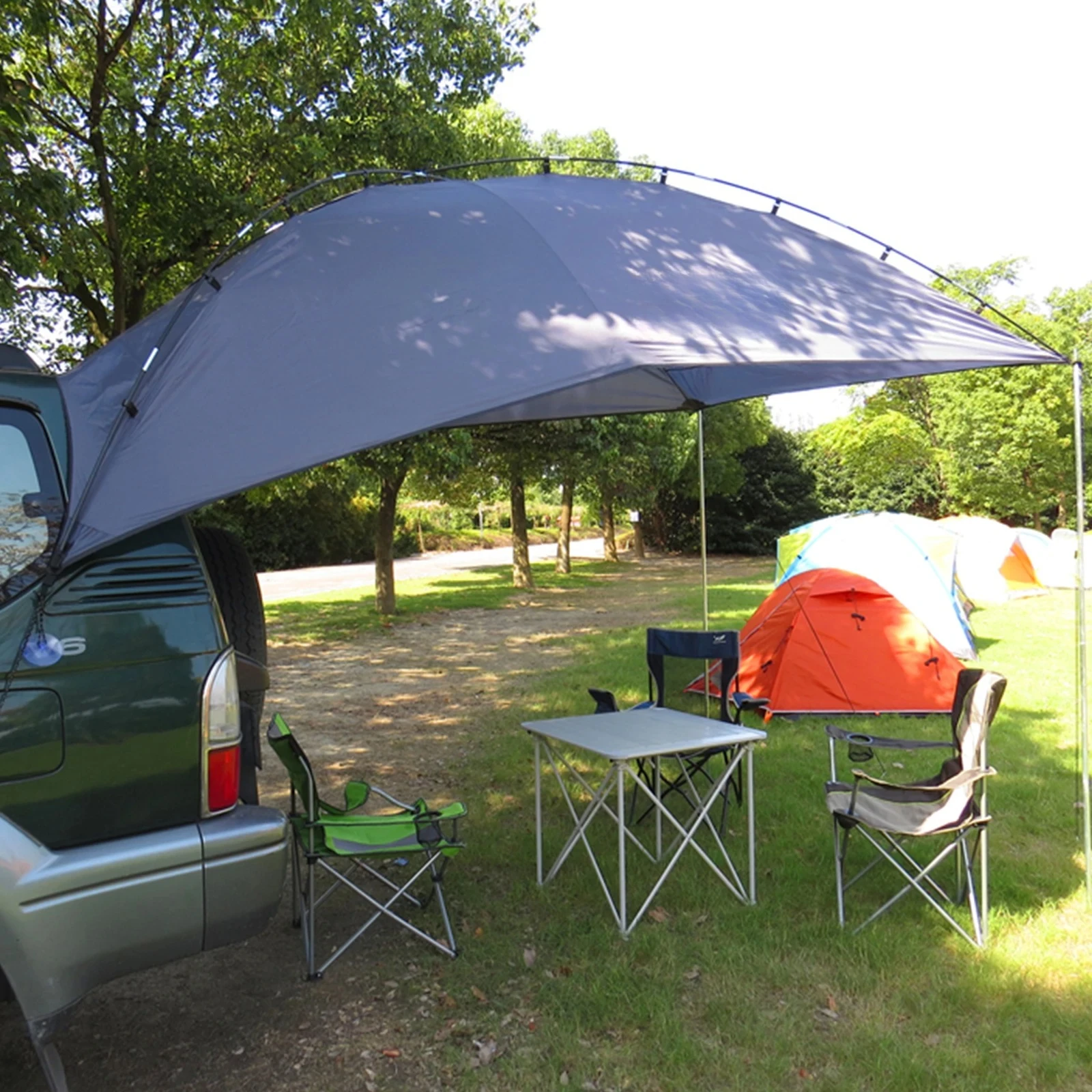 Waterproof Car Rear Tent Shade Outdoor Camping Shelter Beach Sun Shade Awning Rain Canopy for Vehicle Travel