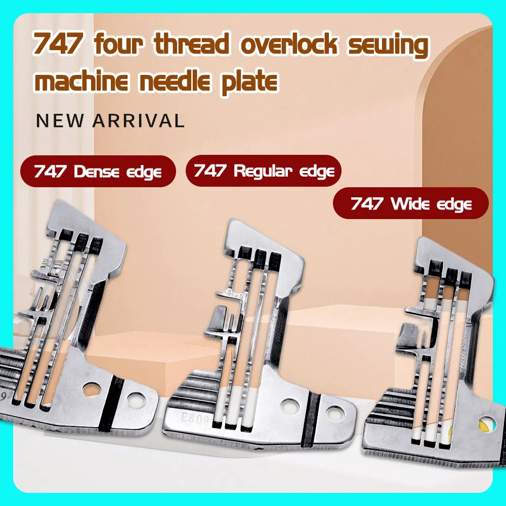 E809 Narrow Wide And Normal For SIRUBA 747 Four Wire Line Thread Overedge Industrial Sewing Machine Needle Plate