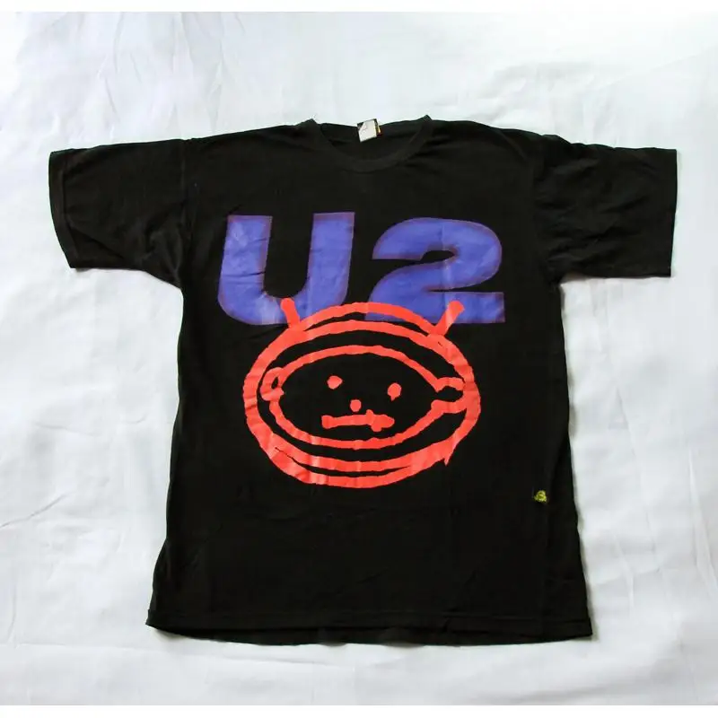 

Винтажная черная футболка U2 Zooropa Y2K с принтом Alien Banger L