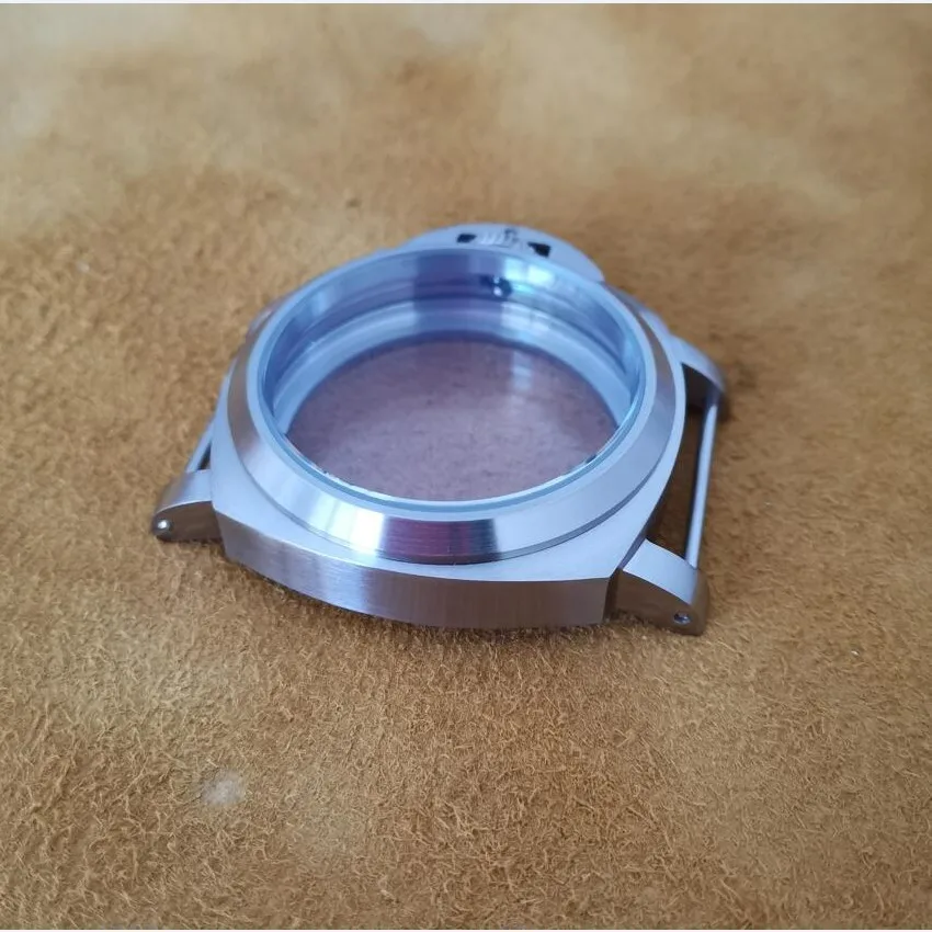 44mm 316L Stainless Steel Brushed 6497 Case Mineral Glass Or Sapphire Crystal Fit ETA 6497/6498 ST3600/3621 Movement BK0522-24