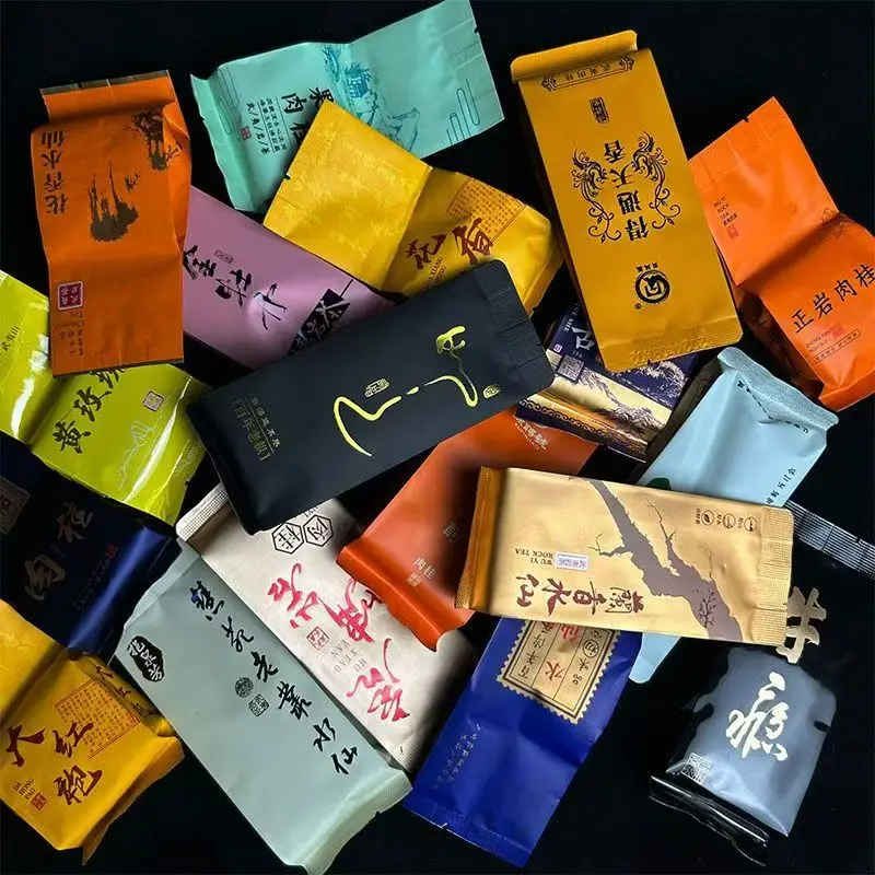 China Style Famous Tea Bag TIEGUANYIN DAHONGPAO JINJUNMEI JASMINE YASHIXIANG DIANHONG Blacktea Word Customized Aluminum Foil Bag