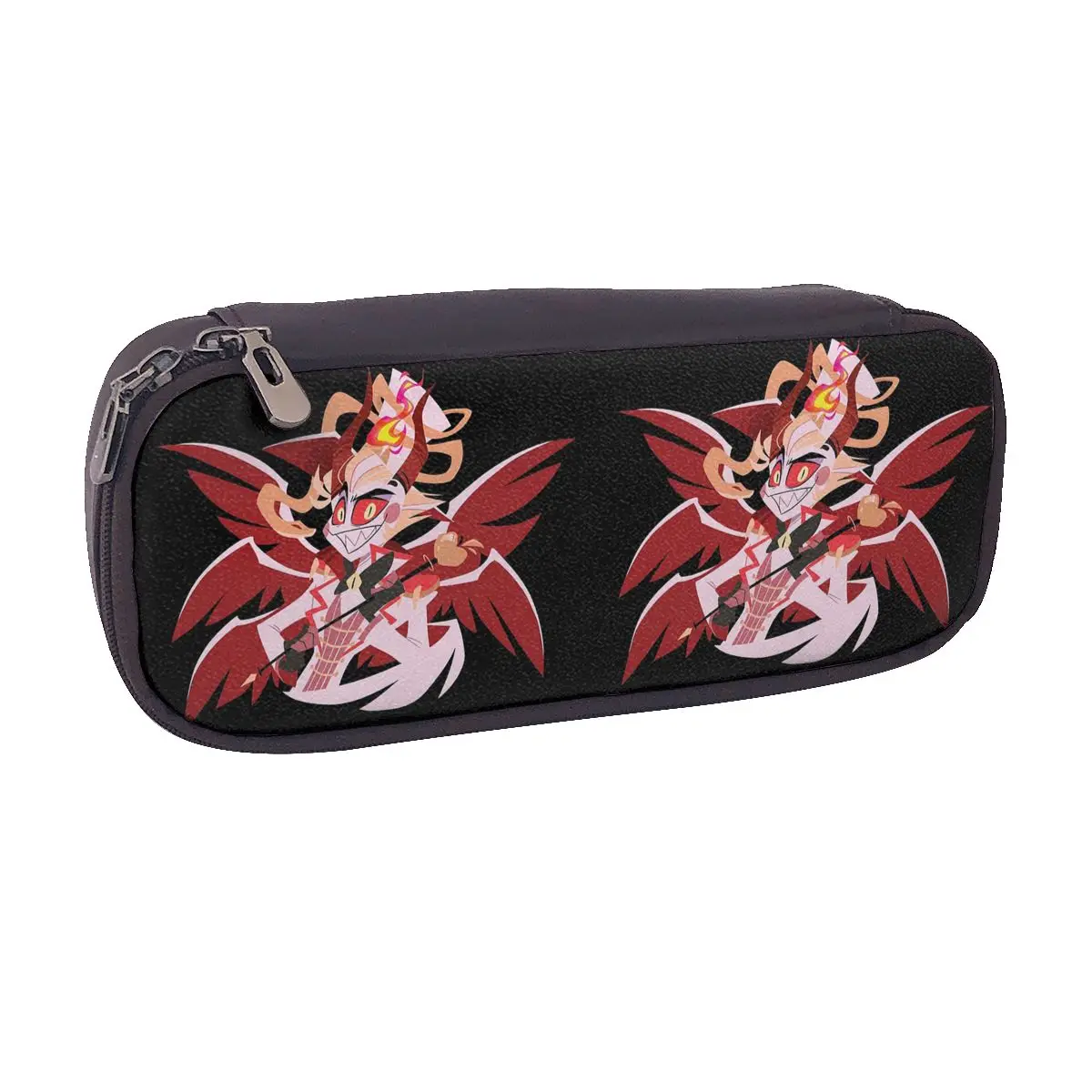 

Hazbin Hotel Lucifer Leather Pencil Case for Kids School Pen Box Pencil Bag Stationery Supplies Pen Holder Bag