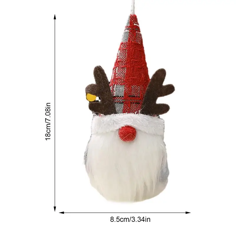 Gnome enfeites de árvore de natal de pelúcia sem rosto anão decorações de natal artesanal sueco tomte ornamentos para paredes escadas