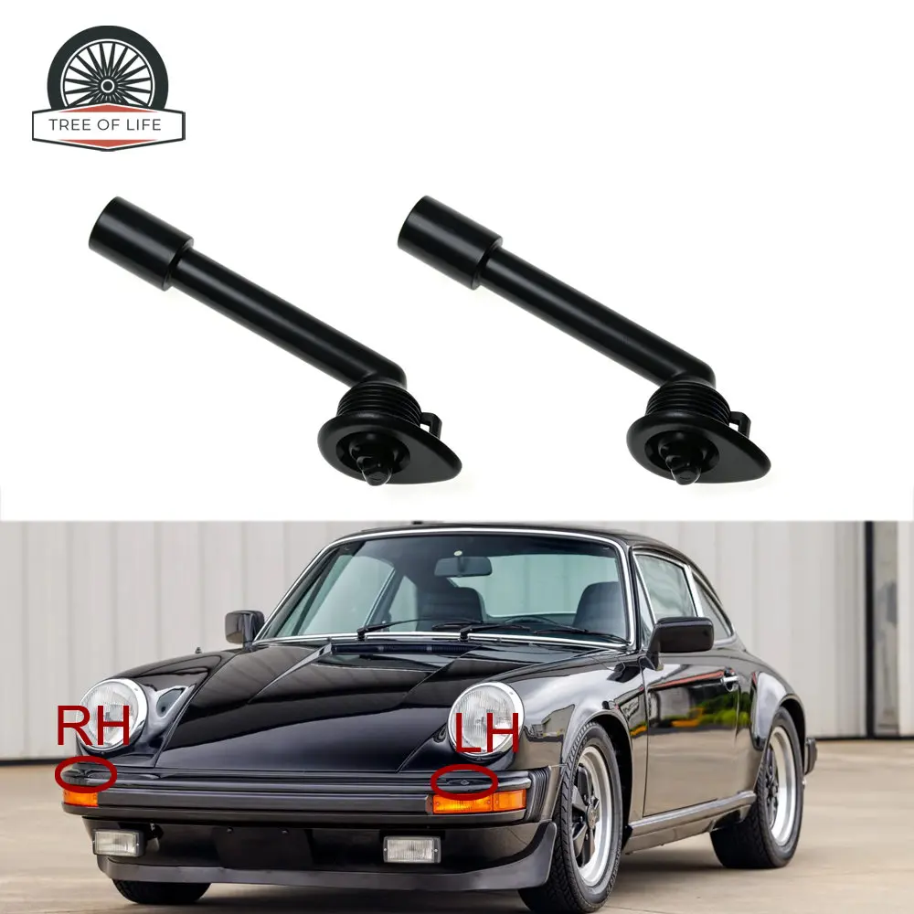 2x 91162808501 DSS3389 Front Bumper Headlight Washer Spray Nozzle Jet For Porsche 911 1978-1986