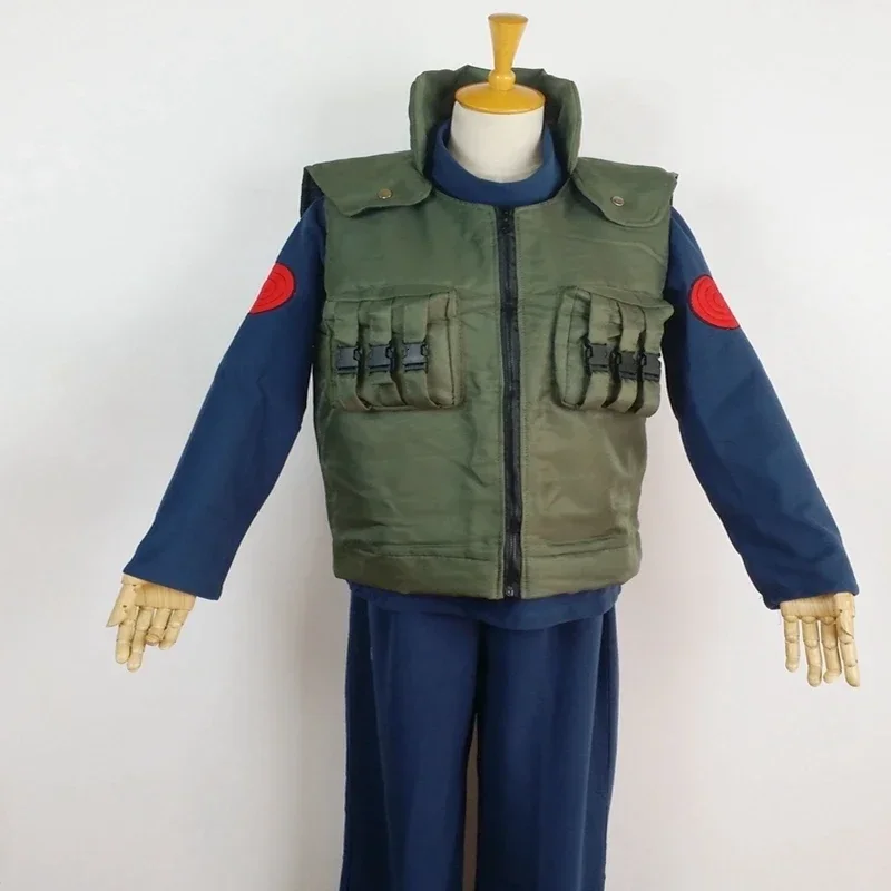 أنيمي هاتاكي كاكاشي تأثيري حلي ملابس الهالوين سترة قميص السراويل قناع قفاز عقال 7 قطعة مجموعة مخصص حجم MN3