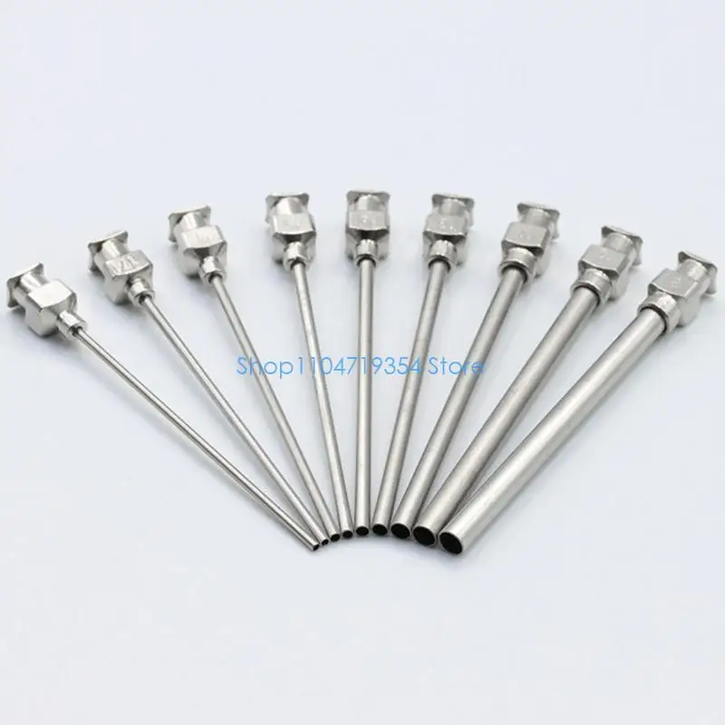 0XLD Pack of 12 Adhesive Application Tips 50mm Crafted from Stainless Steel for Efficient Precise Dispensing in Complex Scenario
