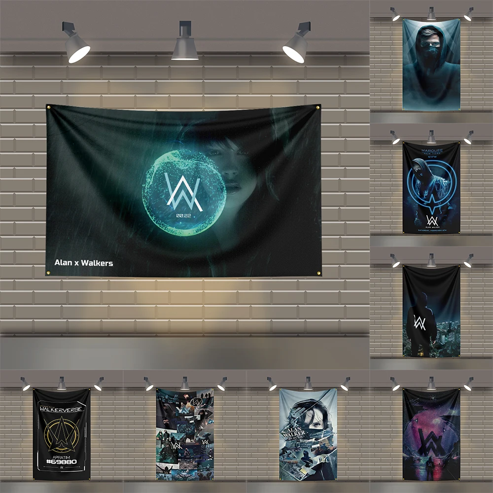 

3x5 Ft A-ALAN WALKERs Heavy Metal Band Flag Rock Music Wall Banner for Bedroom Studio Bar Concert Outdoor Decor