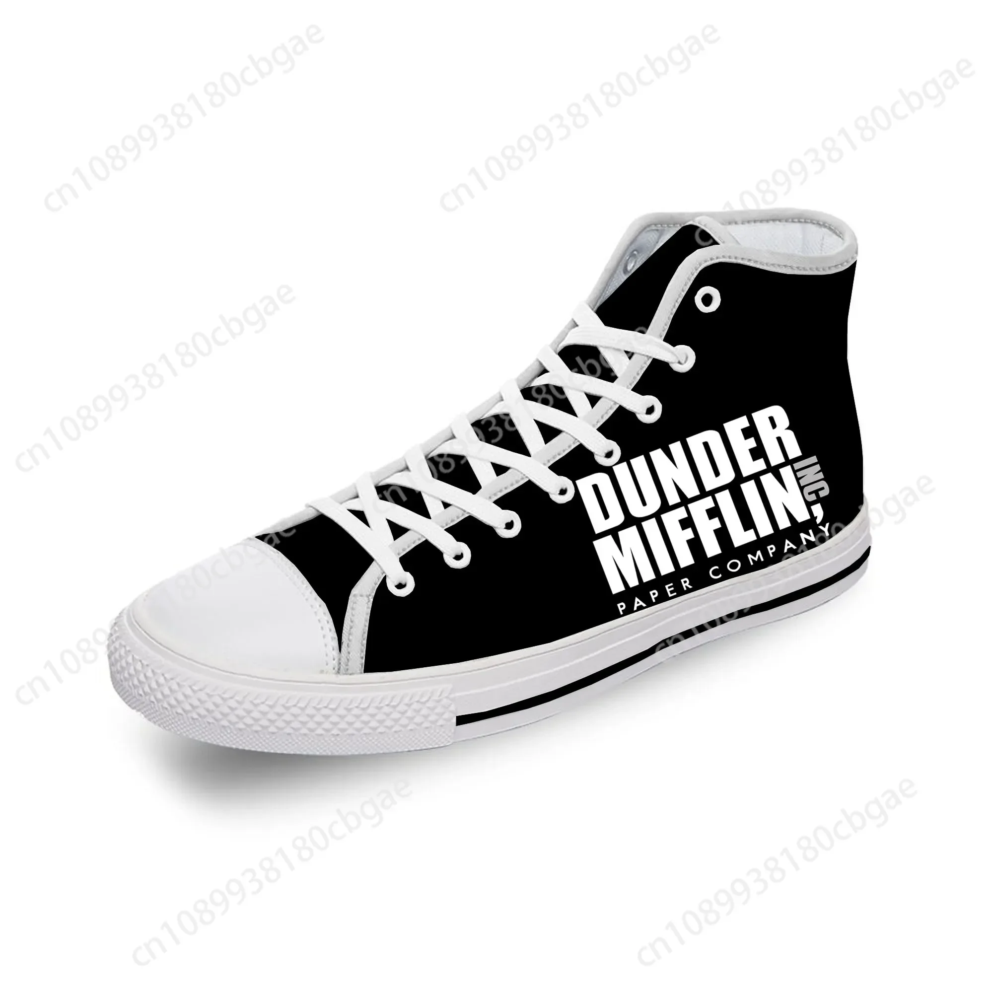 

The Office TV Show Dunder Mifflin Paper High Top Sneakers Mens Womens Teenager Casual Shoes Canvas Shoe Cosplay Lightweight shoe