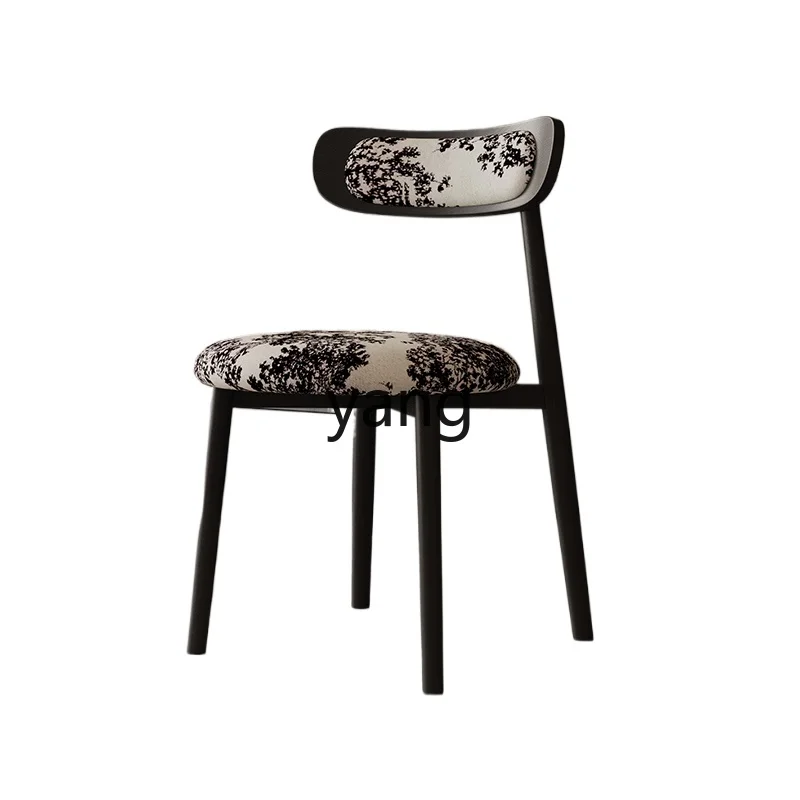 LTT mermaid retro solid wood chair back chair household mermaid chair