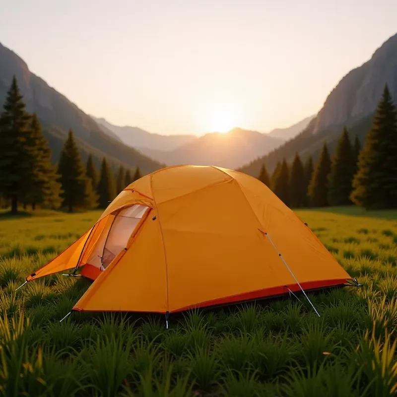 Portable Outdoor Camping Tent Waterproof 2000mm Hiking Backpacking Shelter with Canopy All Season Lightweight for Cycling