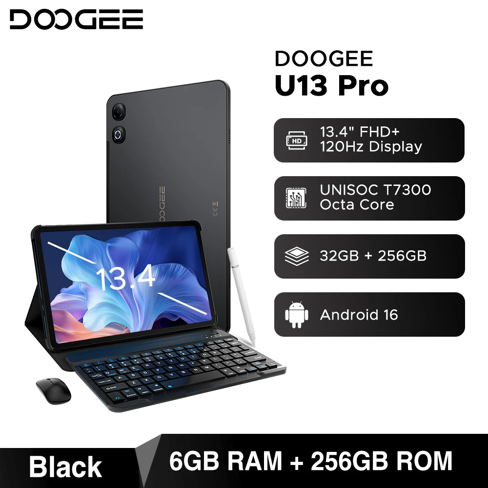 Global Version DOOGEE U13 Pro Tablet PC Android 16 Gemini AI 13
