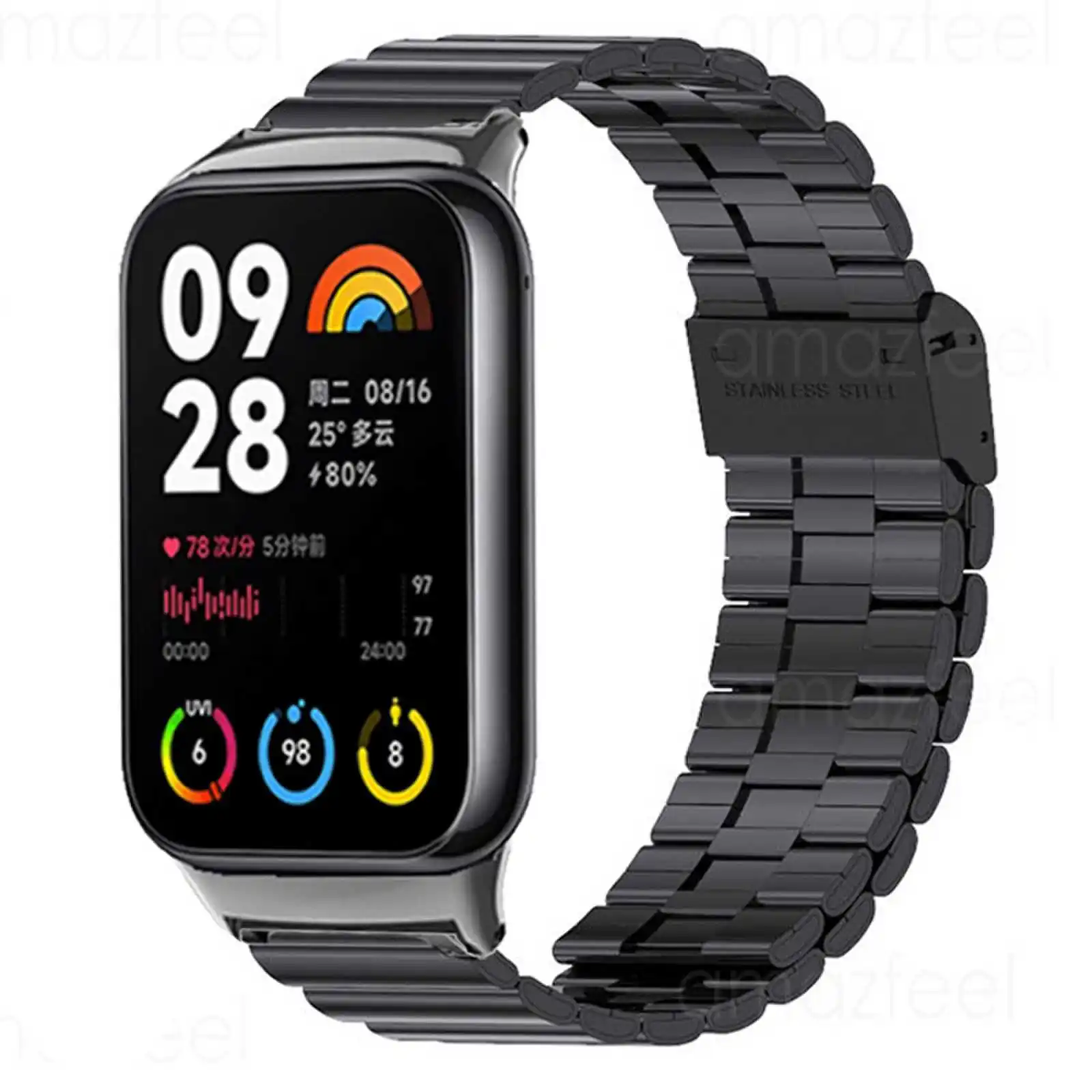 Bracelet en métal pour Xiaomi Mi Band 8 Pro, remplacement de la bande Smartwatch, bracelet en acier inoxydable, accessoires Correa