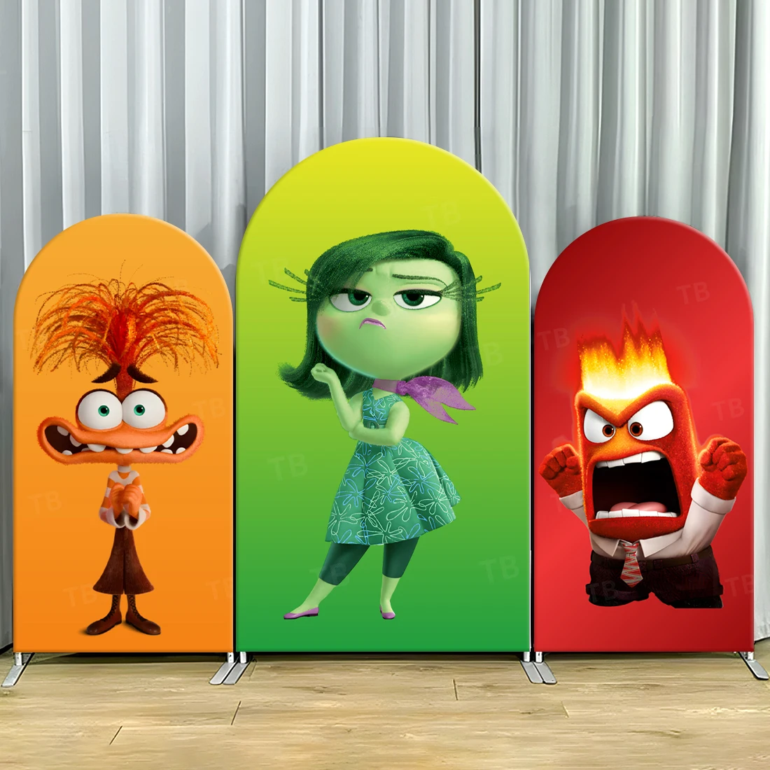 

TB Disney Theme Inside Out Arch Backdrop Covers for Kids Birthday Party Decoration Photograph Background Wall Baby Shower Props