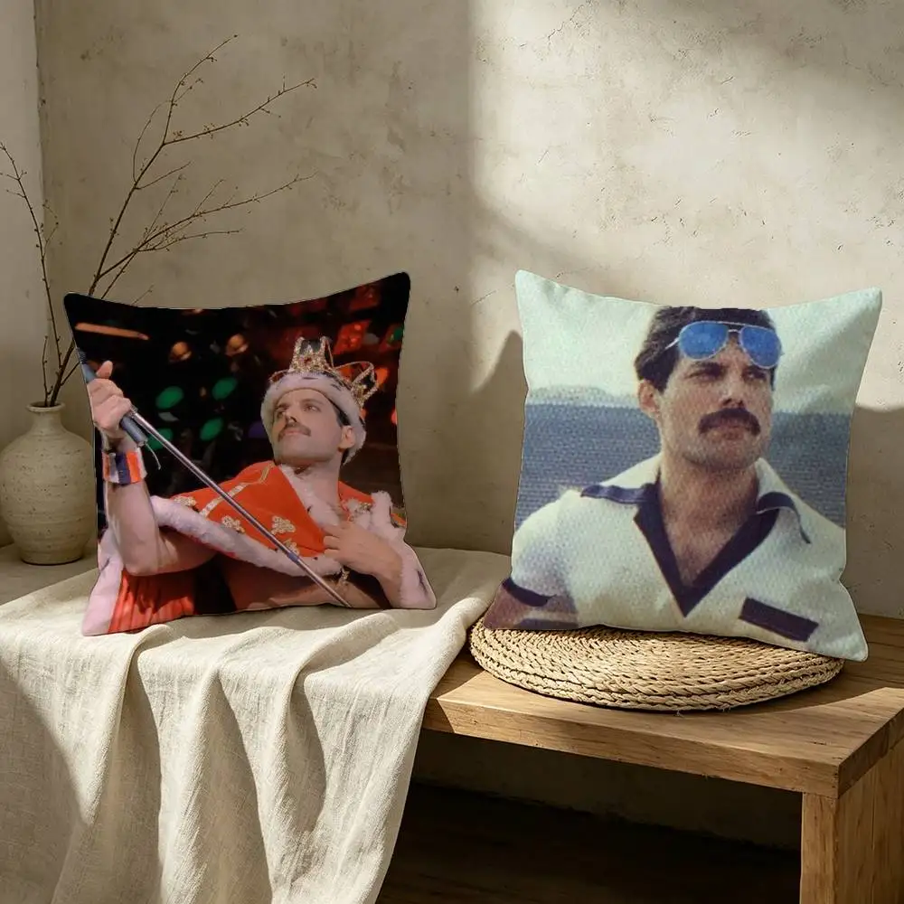 F-Freddie M-Mercury Singer Pillow Case for Sofa Living Room Home office Decor Protective Cover