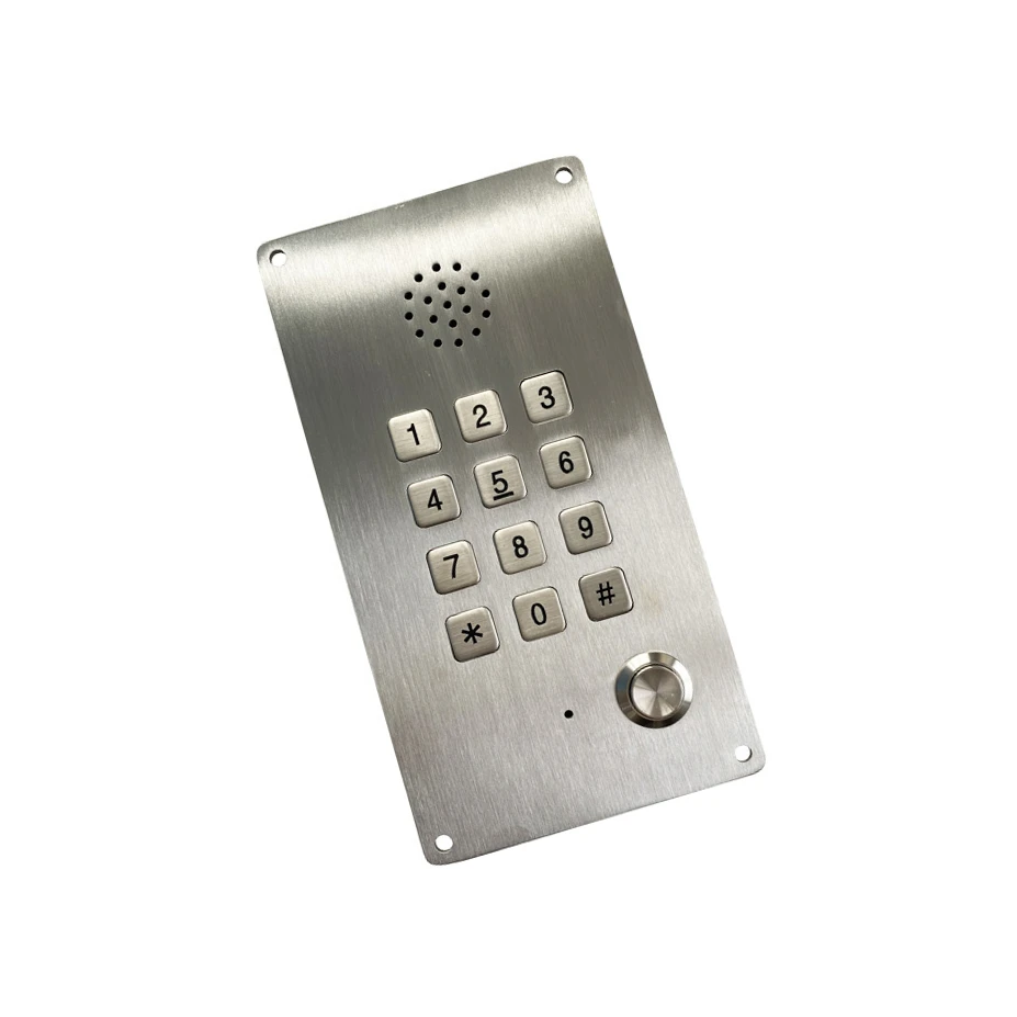 Clean Room Entrance Guard Full Keypad Intercom Speaker phone Stainless Steel Handsfree Telephone