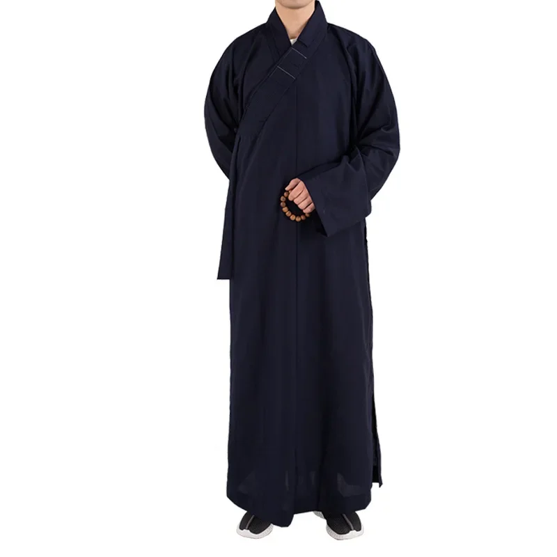 Vêtements traditionnels chinois pour adultes, robes longues pour le bouddhisme, moine bouddhiste, robe de méditation Haiqing pour hommes, OA2024