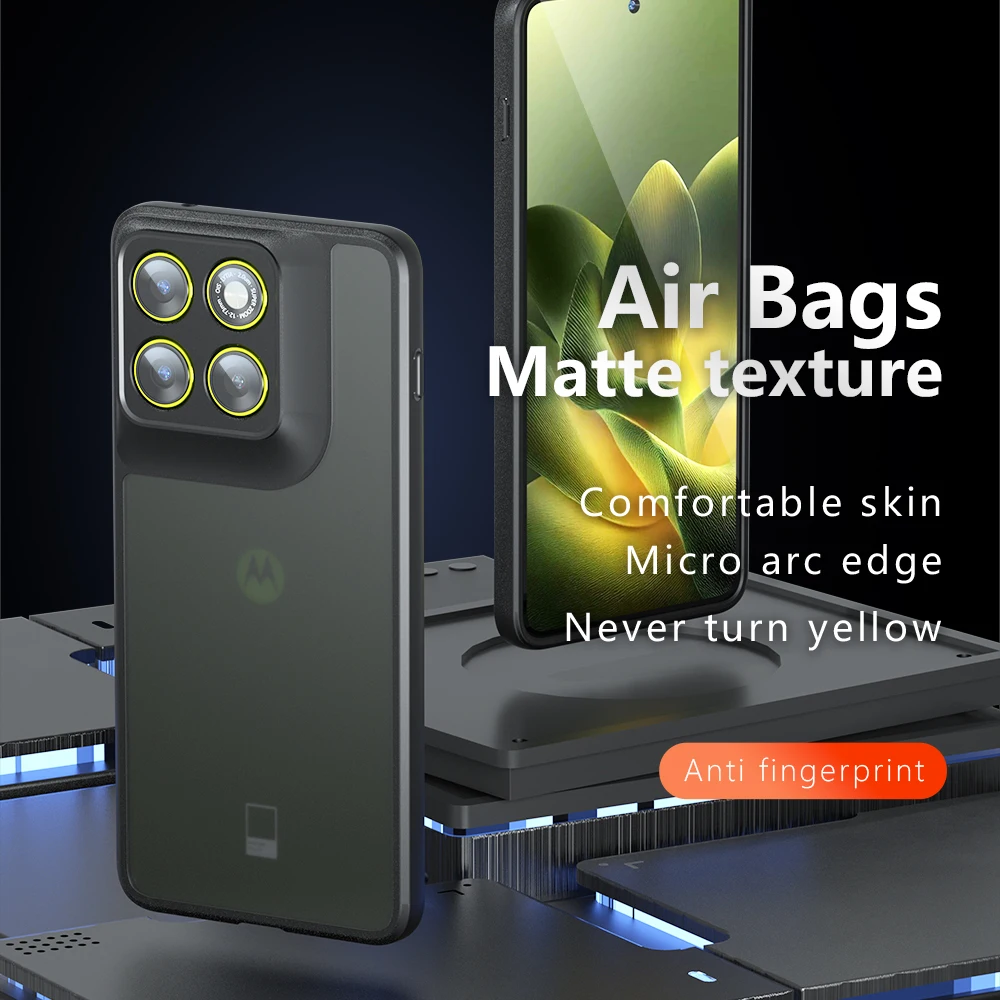 Skin Sensation Airbag Anti Drop Case Cover for Motorola Edge X70 Air Mircropyle Back Case Cover Moto Edge 70 Coques Moto Edge 60