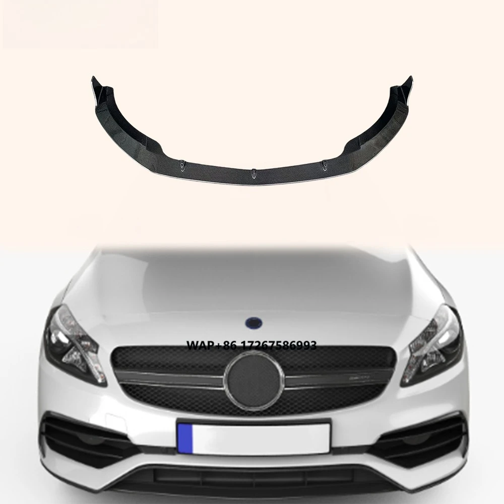 

For Mercedes Benz A-Class W176 AMG Only 2013-18 Carbon AK Style Front Bumper Lip