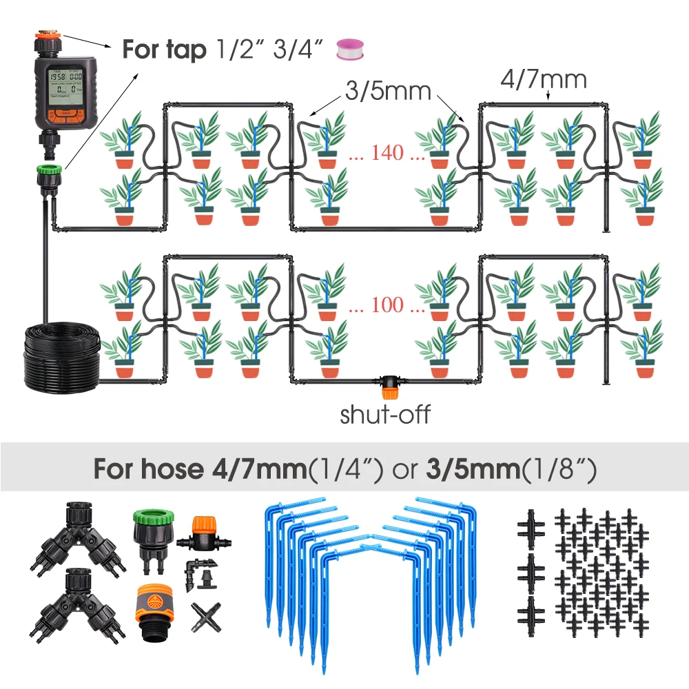 High-quality Garden 4/7mm PVC Watering Hose Micro Irrigation Pipe Drip Irriation Tubing Sprikler for Lawn Balcony Greenhouse