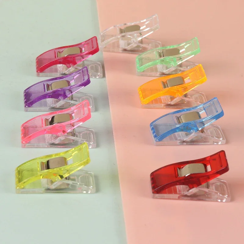 10/50 Pcs DIY Handmade Sewing Clips Garment Hemming Plastic Positioning Clips Crafts Fixing Clips Multi-Function Folder