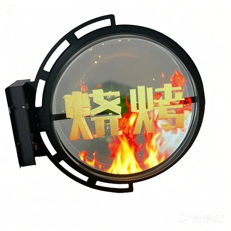 Double-sided outdoor waterproof holographic 3D light box store commercial round billboard