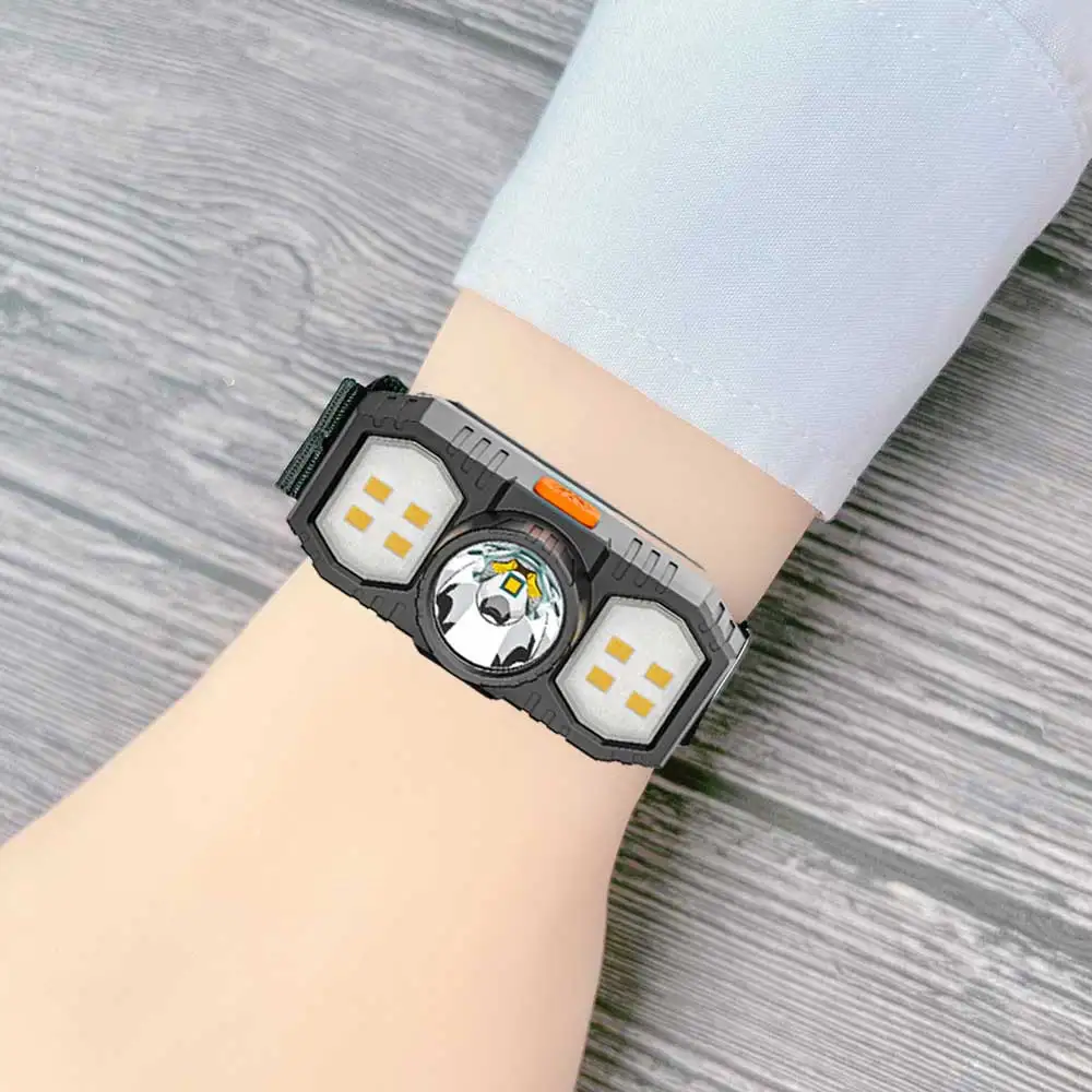 LED Portable Light Wristlight Strap Night Cycling Running Fishing Lamp Wrist Band Bracelet Wristlamp Built-in battery Flashlamp