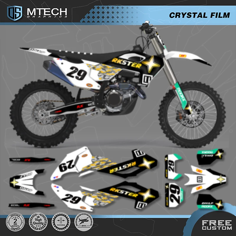 

DSMTECH Motorcycle Graphics Decals Stickers Kits For Husqvarna 2023 2024 TC FC 2024 2025 TE FE 125-450 006