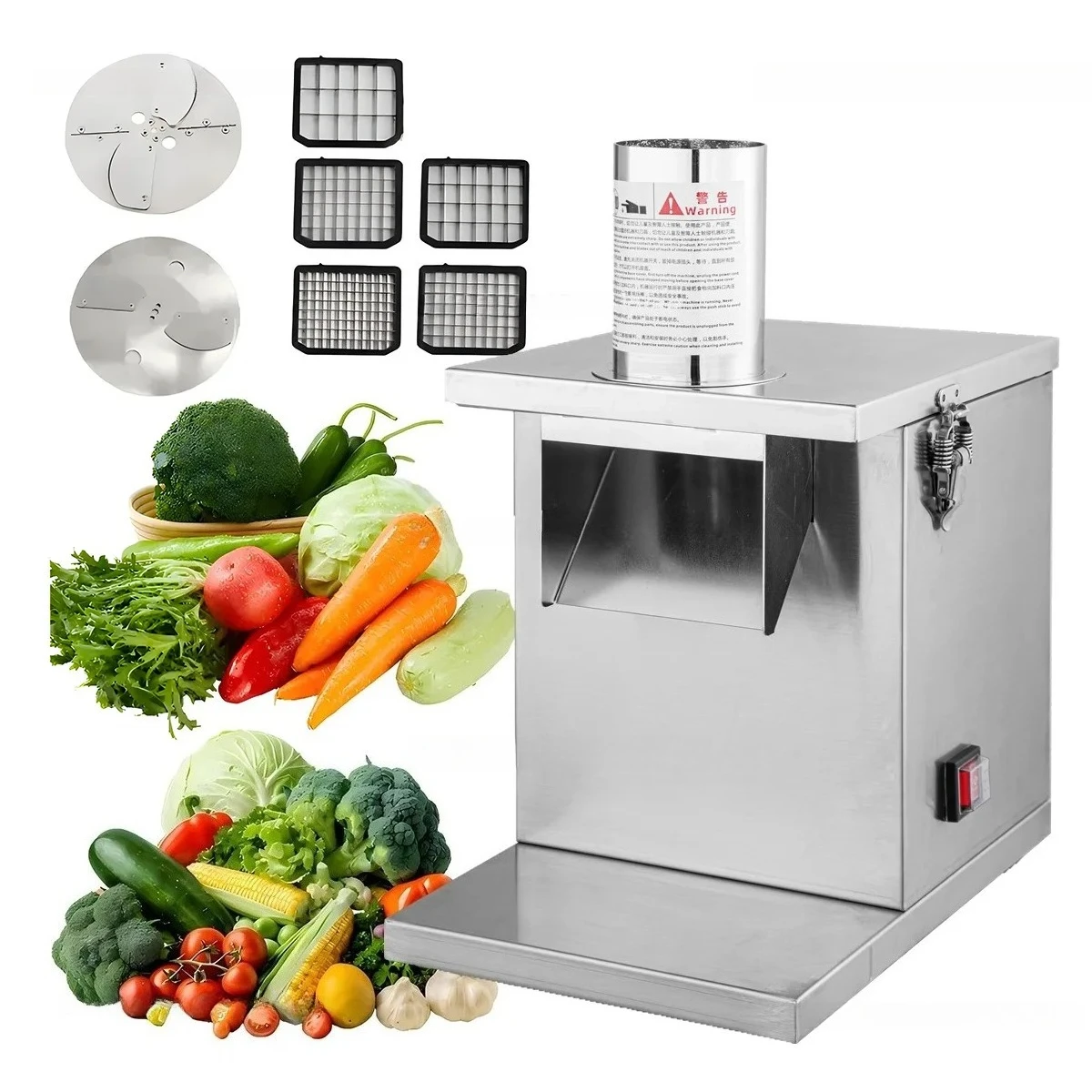 Multifunctional Vegetable Cutter, Slicer, Electric Potato and Fruit Shredder, Radish Cutting, Shredding and Dicing