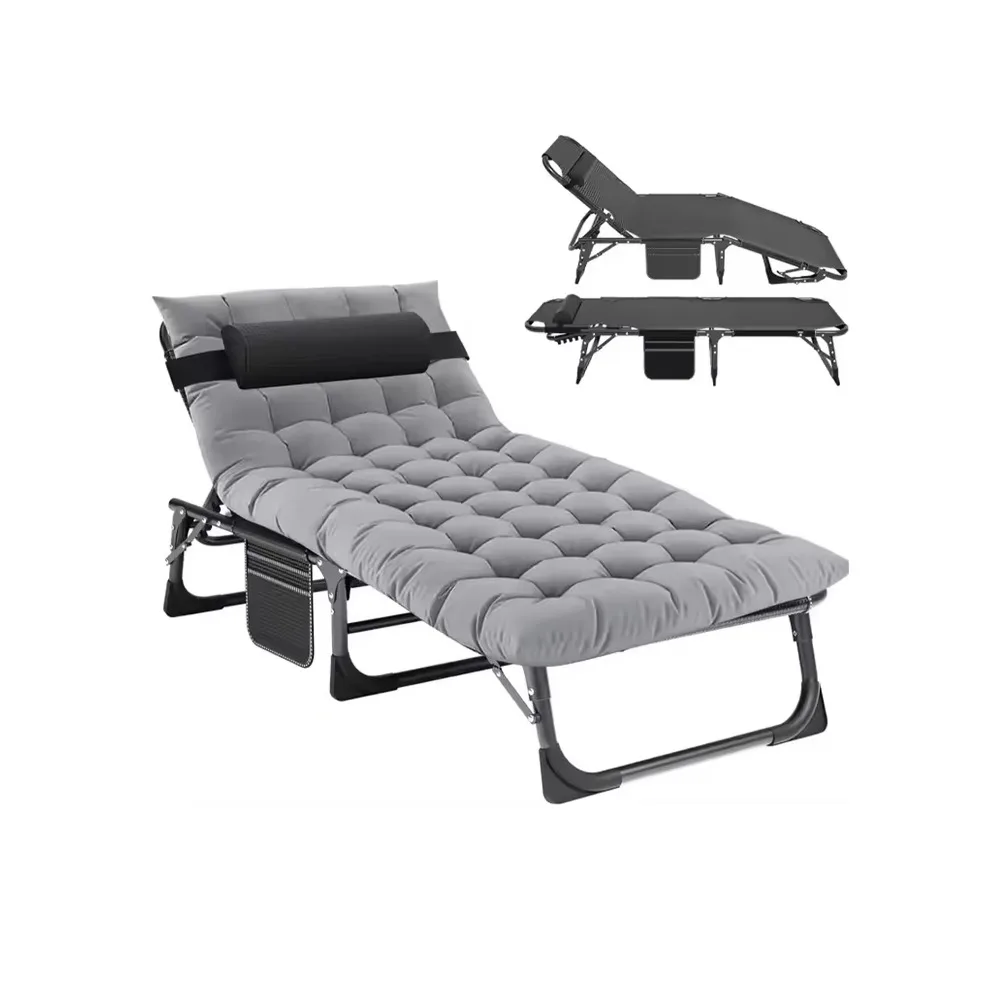 Folding Metal Cots Stainless Steel Pipe Adult Outdoor Camping Bed Massage Backpack Hiking Sleeping Foam