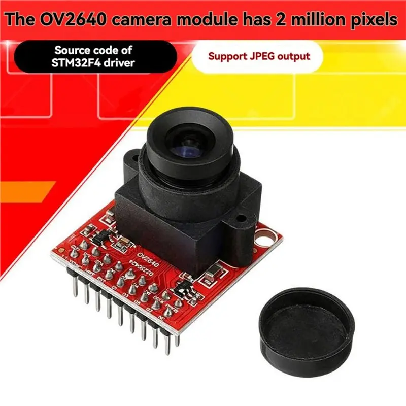 OV2640 Camera Module 2MP 1600X1200 Pixels Supports JPEG Output RGB565 YUV/Ycbcr STM32F4 Driver Source Code