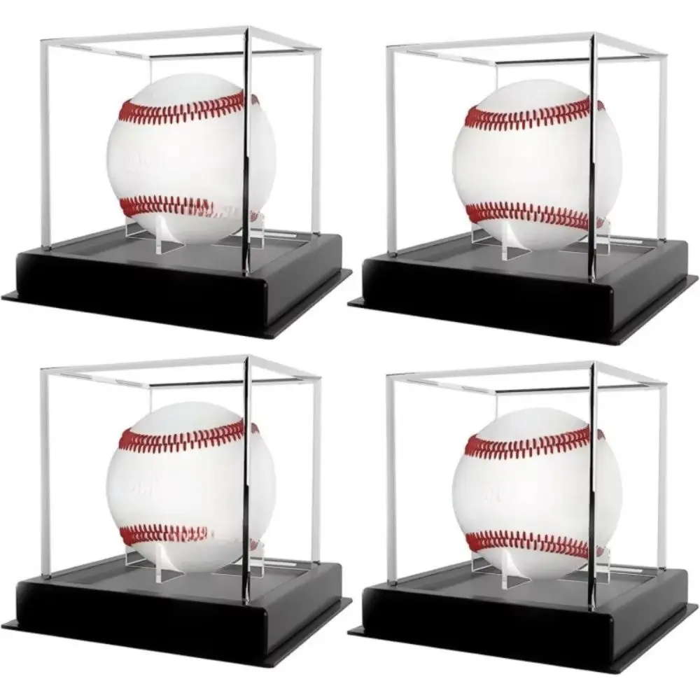 Acrylic Baseball Box Dustproof UV Protection Baseball Display Case Holder Box Transpatent Storage Box Baseball Team Sports