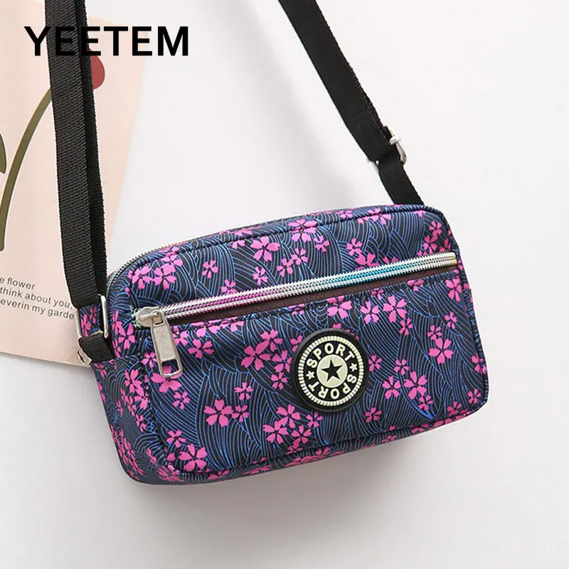 Fashion Oxford Small Plaid Handbag Mini Shoulder Bags Casual Nylon Temperament Casual Lightweight Messenger Bag