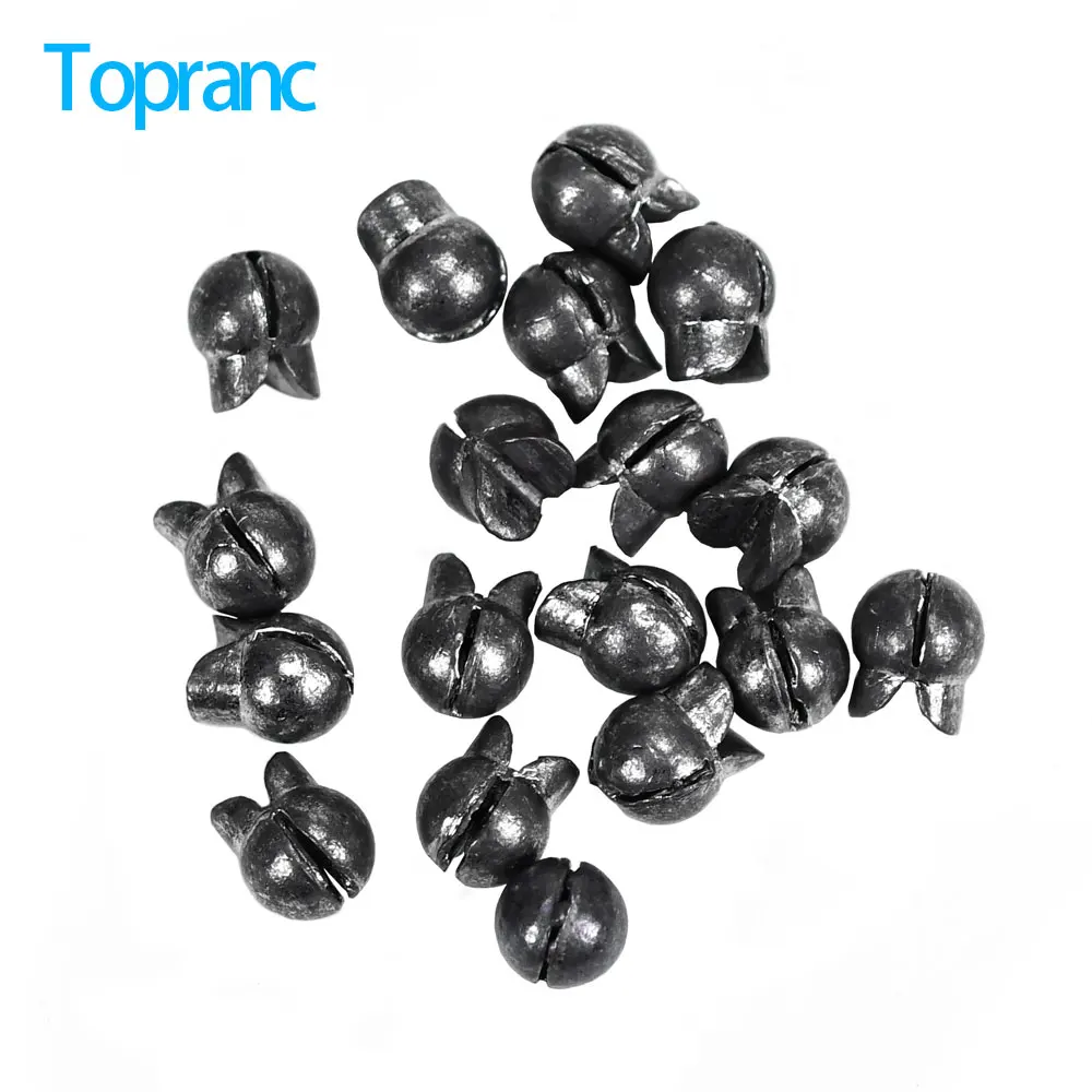 Topranc 60 Stück abnehmbare Angelgewichte, Platinen – 5 Größen – Split Shot Open Lead Sinker Clip-On-Gewichte für Schnurzubehör
