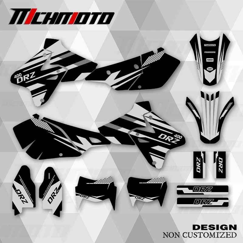 

MCHMFG For SUZUKI DRZ400 S SM E 1999-2001 2005-2022 New Style Graphics Decals Stickers Kits