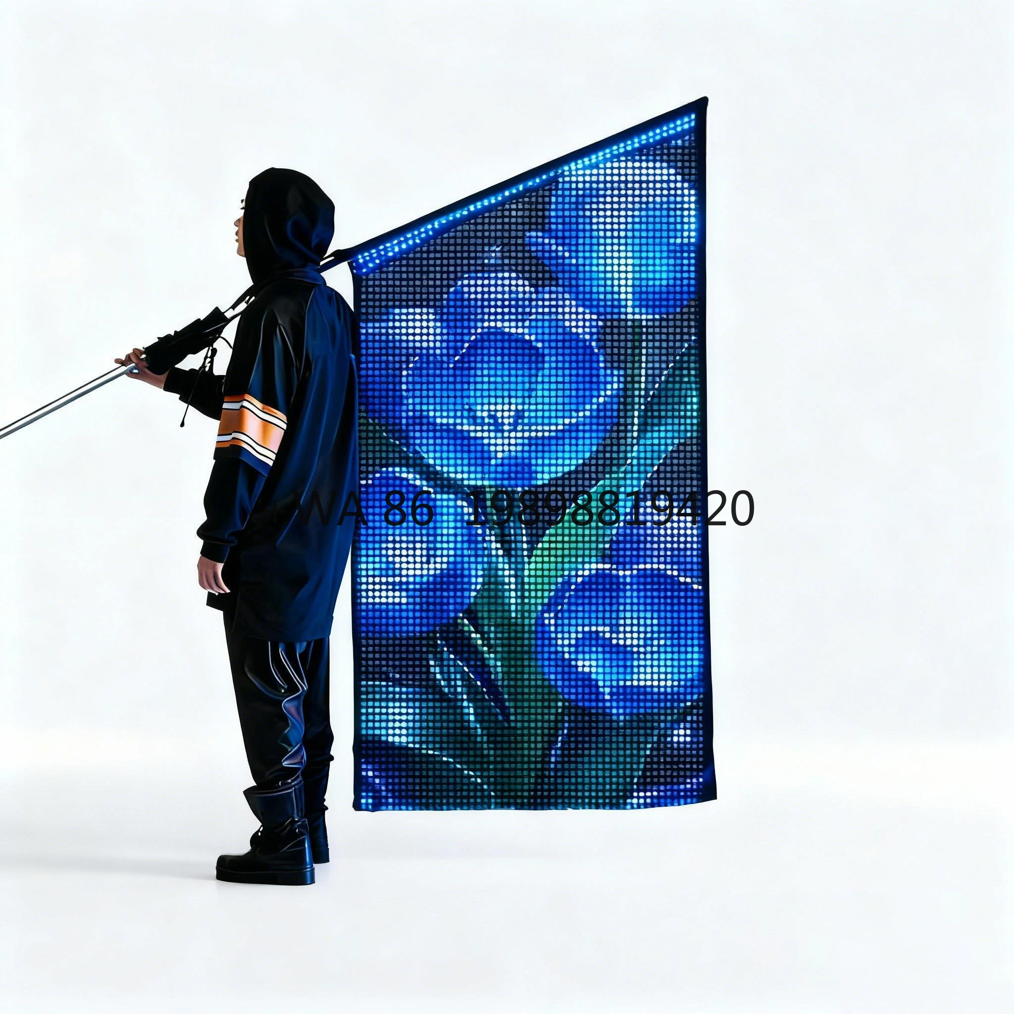 

Customizable LED Flying Magic Carpet Screen Soft Screen P25 5V Led Video Curtain Flag Curtain Advertising Video Display