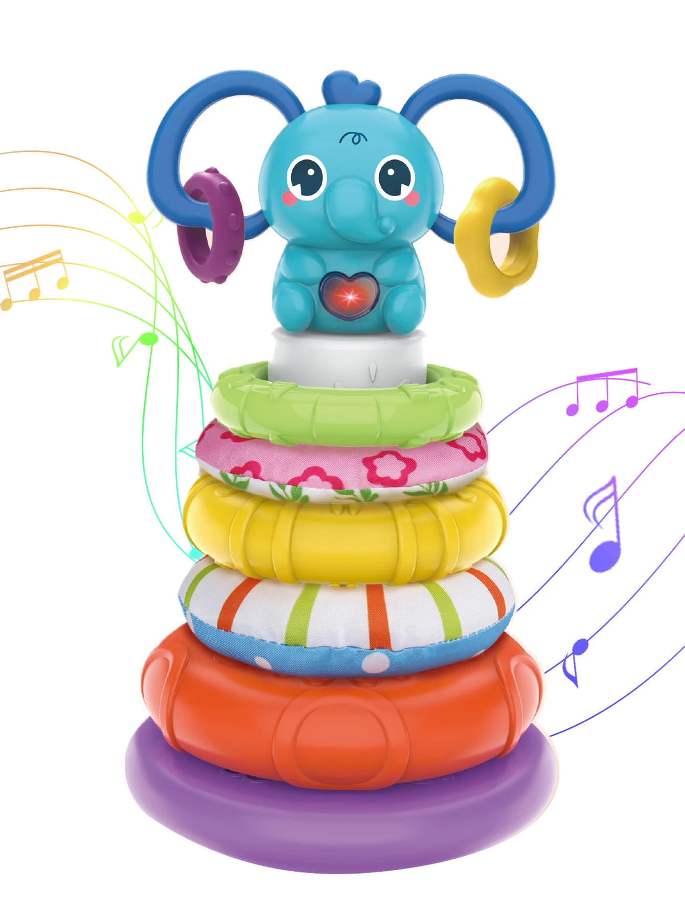 

Children's stacked music toys with lighting and sound effects, focusing on children's education and interactive learning