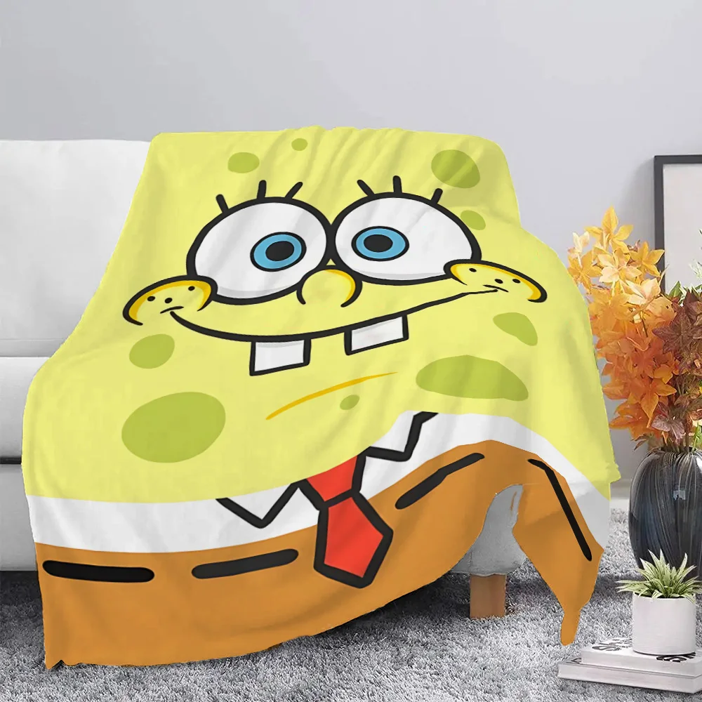 Cute S-SpongeBobs Patricks Star Printed Blanket Picnic Blankets Warm Blanket Soft and Comfortable Blanket Home Travel Birthday