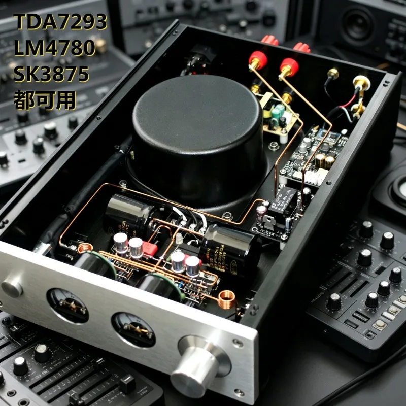 Transparent Cover Point-to-Point Amplifier 5.1 Bluetooth HiFi TDA7293/LM4780/SK3875 Desktop Pure Power Amp Sweet Vocal