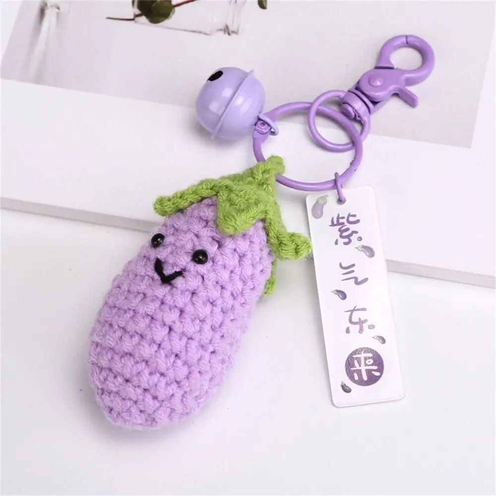 

Mango Watermelon Knitted Keychain Avocado Handmade Crochet Fruit Key Chain Cartoon Fresh Cute Weaved Keyrings Handbag Charms
