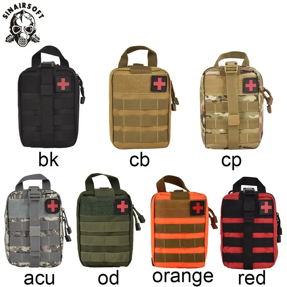 SINAIRSOFT-Bolsa de primeros auxilios de nailon, bolsa médica táctica Molle, EMT, emergencia EDC, supervivencia, utilidad IFAK, coche, caza